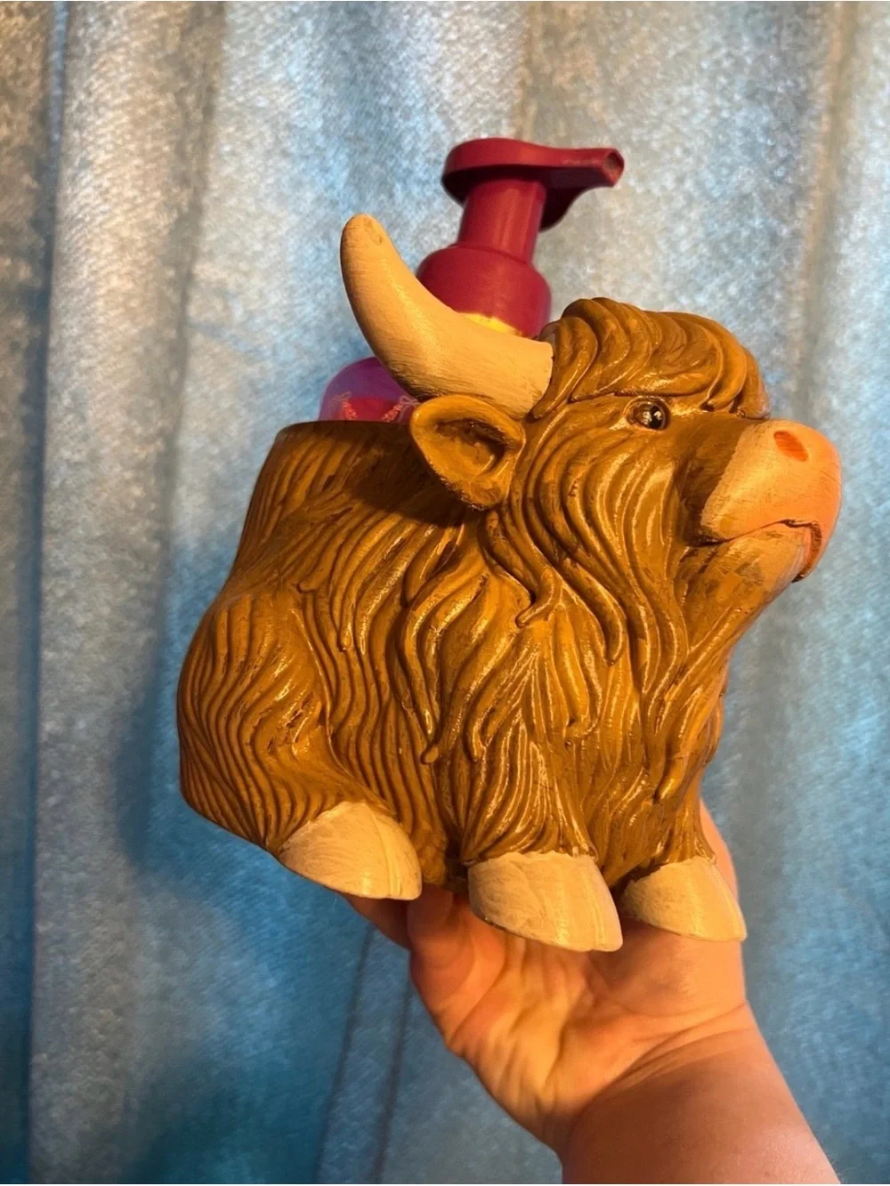 Bath and body works themed Highland cow soap holder